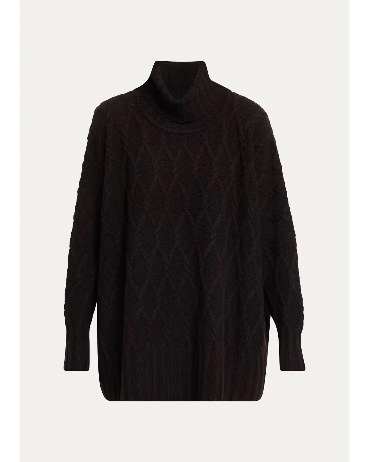 Cashmere Cable Roll Neck - Long Length by Eskandar