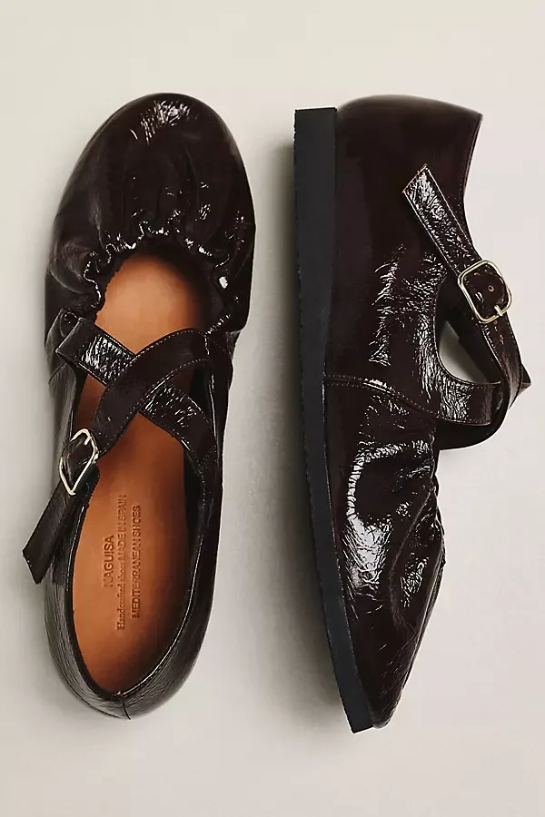 Bec Scrunch Cross Mary Janes by Naguisa