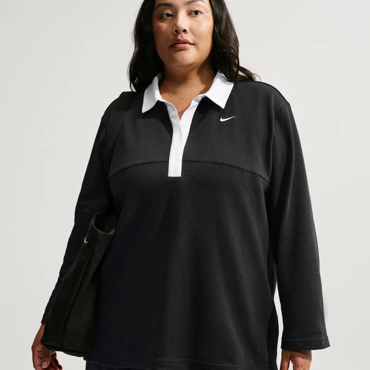 Nike Sportswear Oversized Long-Sleeve Polo by Nike