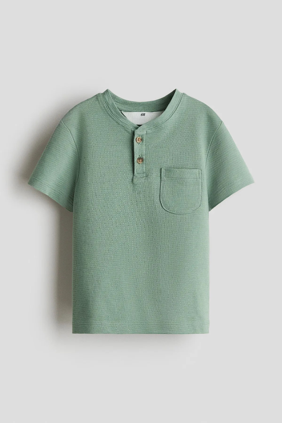 Cotton Henley Shirt by H&M