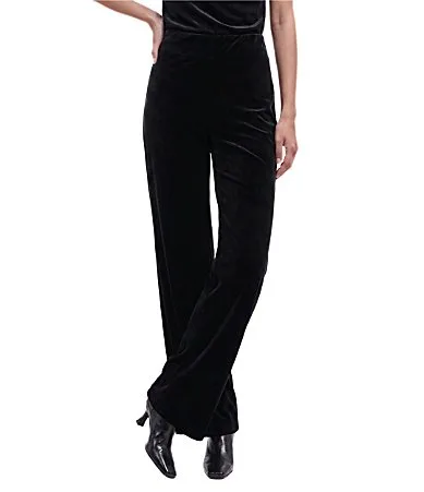 Velvet Pull-On Wide Leg Pants by Anne Klein