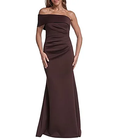 Stretch Off-the-Shoulder Sleeveless Gown by Eliza J