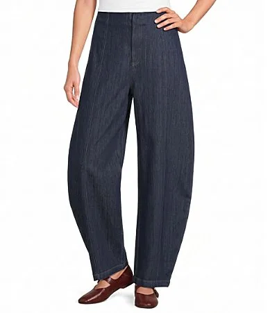 Benna High Rise Barrel Leg Denim Pants by Sugarlips