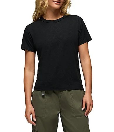 Cozy Up Jersey Knit Crew Neck Short Sleeve Tee by prAna