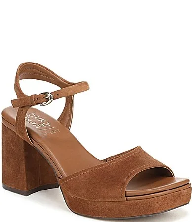 27 EDIT Paige Suede Platform Block Heel Sandals by Naturalizer