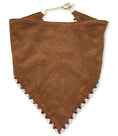 Bonnie Beaded Scarf Collar Necklace by Mignonne Gavigan