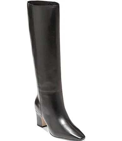 Blanche Tall Leather Block Heel Boots by COLE HAAN