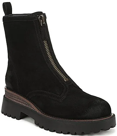 Grove Suede Center Zip Lug Booties by Sam Edelman