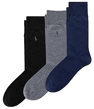 Soft Tech Rayon Dress Sock 3-Pack by Polo Ralph Lauren
