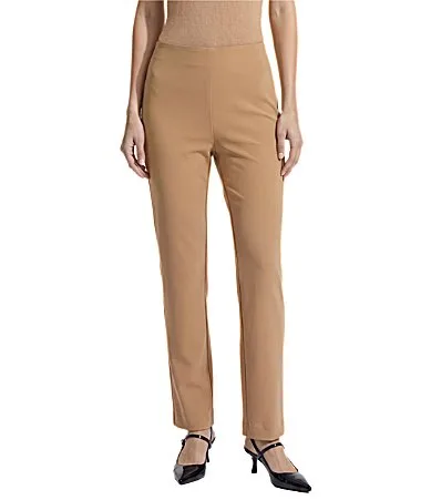 Pull-On Hollywood Waist Straight Ankle Pants by Anne Klein