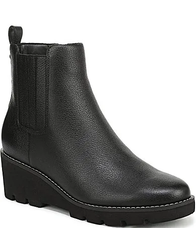 Aria 2.0 Leather Lugged Wedge Booties by Vionic