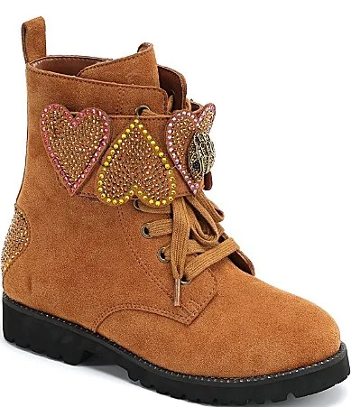 Heart Lace Up Boots by Kurt Geiger