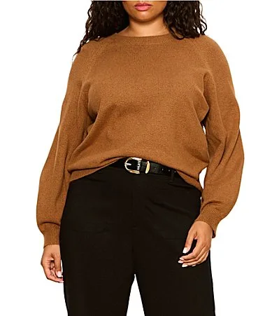 Soft Popover Crew Neck Long Sleeve Sweater by Sanctuary