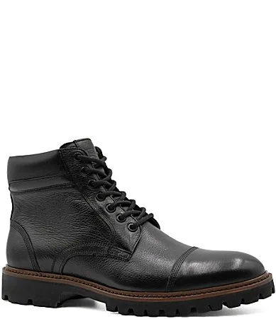 Marsen Cap Toe Lace-Up Leather Hiker Boots by Flag LTD