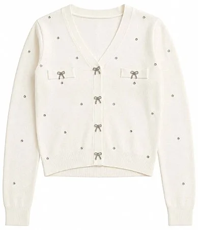 Mickey Long Sleeve Rhinestone Embellished Cardigan by Theme Nyc