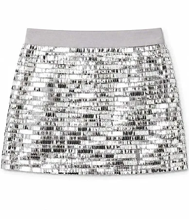 Kendall Silver Sequin Mini Skirt by Theme Nyc