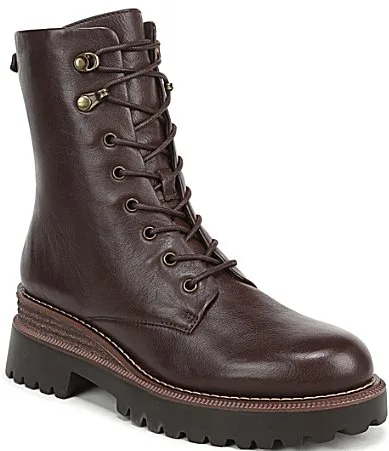 Gemma Leather Combat Booties by Sam Edelman