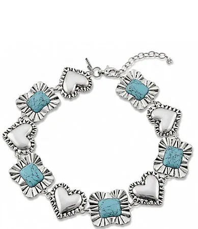 Ruffle Heart Concho Western Statement Necklace by Lele Sadoughi