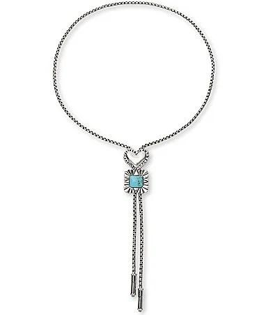 Ruffle Heart Concho Western Bolo Lariat Necklace by Lele Sadoughi