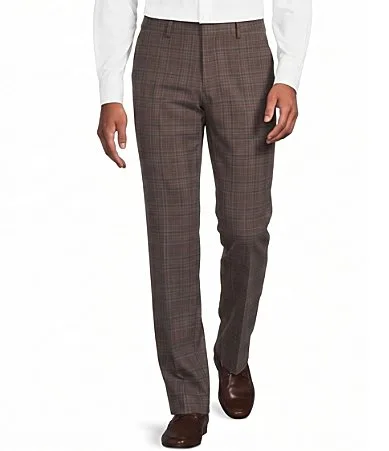 Collezione Alex Slim Fit Plaid Suit Separates Dress Pants by Murano