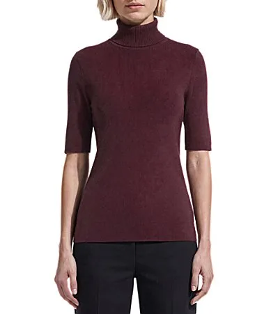 Extended Half Sleeve Turtleneck Top by Anne Klein