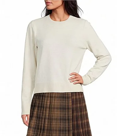 Cozy Knit Round Neck Long Sleeve Sweater by A Loves a