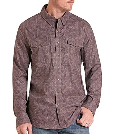 Tek Medallion Printed Pearl Snap Shirt by Rock & Roll Denim
