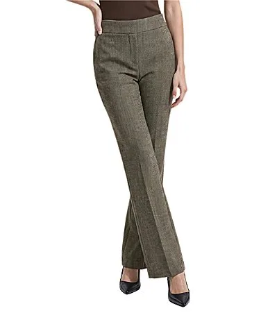 Pull-On Twill Straight Leg Pants by Anne Klein