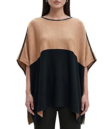 Colorblock Poncho by Anne Klein