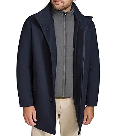 Bowen Knit Twill Car Coat by Andrew Marc