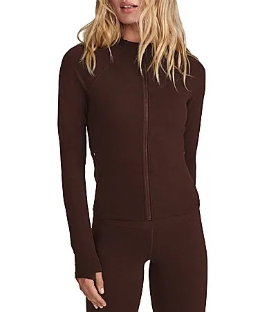 Always Zip Through Mock Neck Long Sleeve Top by Varley