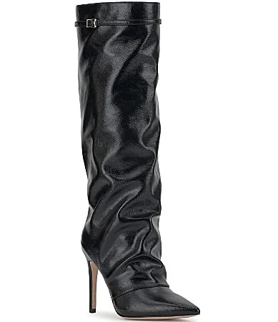 Paeril Faux Leather Buckle Detail Knee High Boots by Jessica Simpson