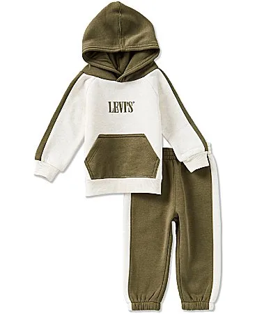 Long Sleeve Color Block Hoodie Jogger Pants Set by Levi's