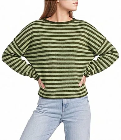 Stripe Crew Neck Sweater by Things Between