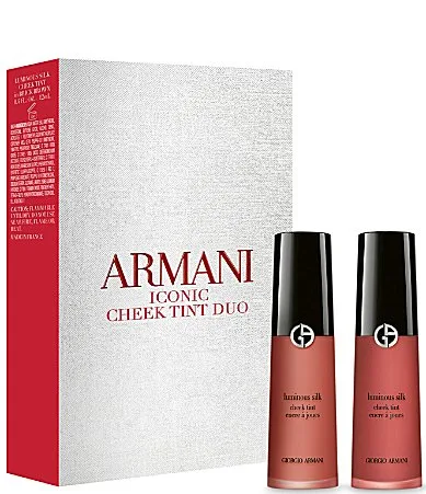 Giorgio Armani Iconic Cheek Tint Liquid Blush Duo Holiday Gift Set by Armani