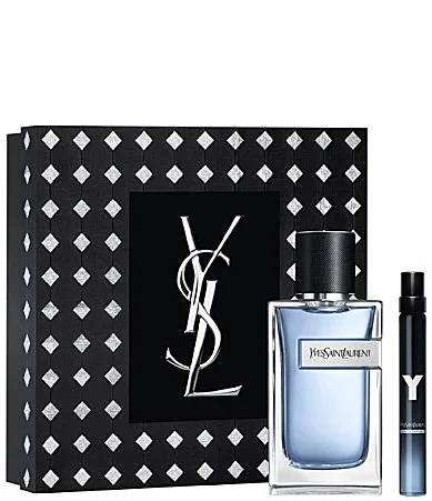 Yves Saint Laurent Y Eau De Toilette with Y Eau De Parfum Travel Spray Gift Set by Saint Laurent