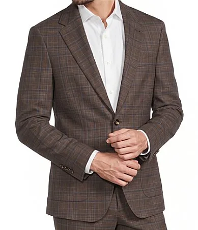 Collezione Coordinating Slim Fit Plaid Suit Separates Jacket by Murano