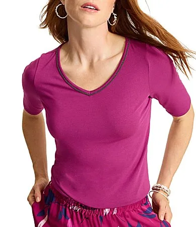 V-Neck Short Sleeve Tee Shirt by Tommy Bahama