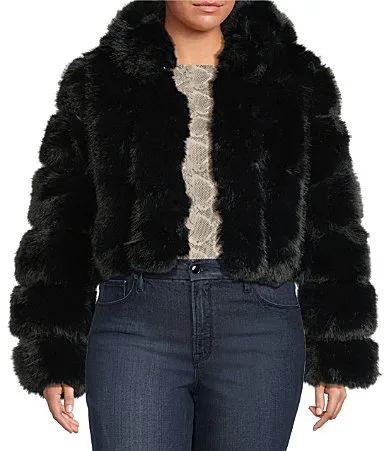Jolene Faux Fur Hooded Filled Jacket by Azalea Wang