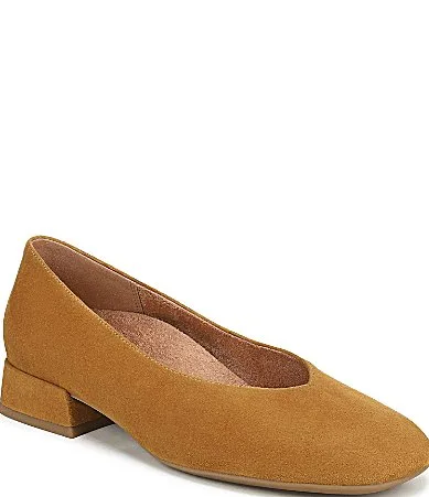 Petra Suede Low Heel Pumps by Vionic