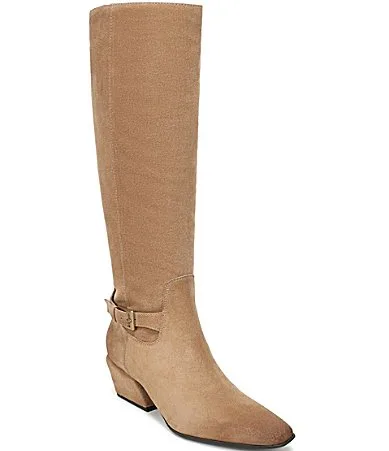 Haisley Suede Buckle Strap Snip Toe Tall Boots by Sam Edelman