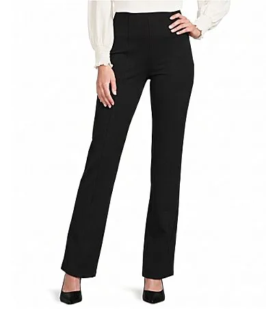 Slim Factor Fit Stretch Ponte Knit No Waist Slim Straight Pants by Investments