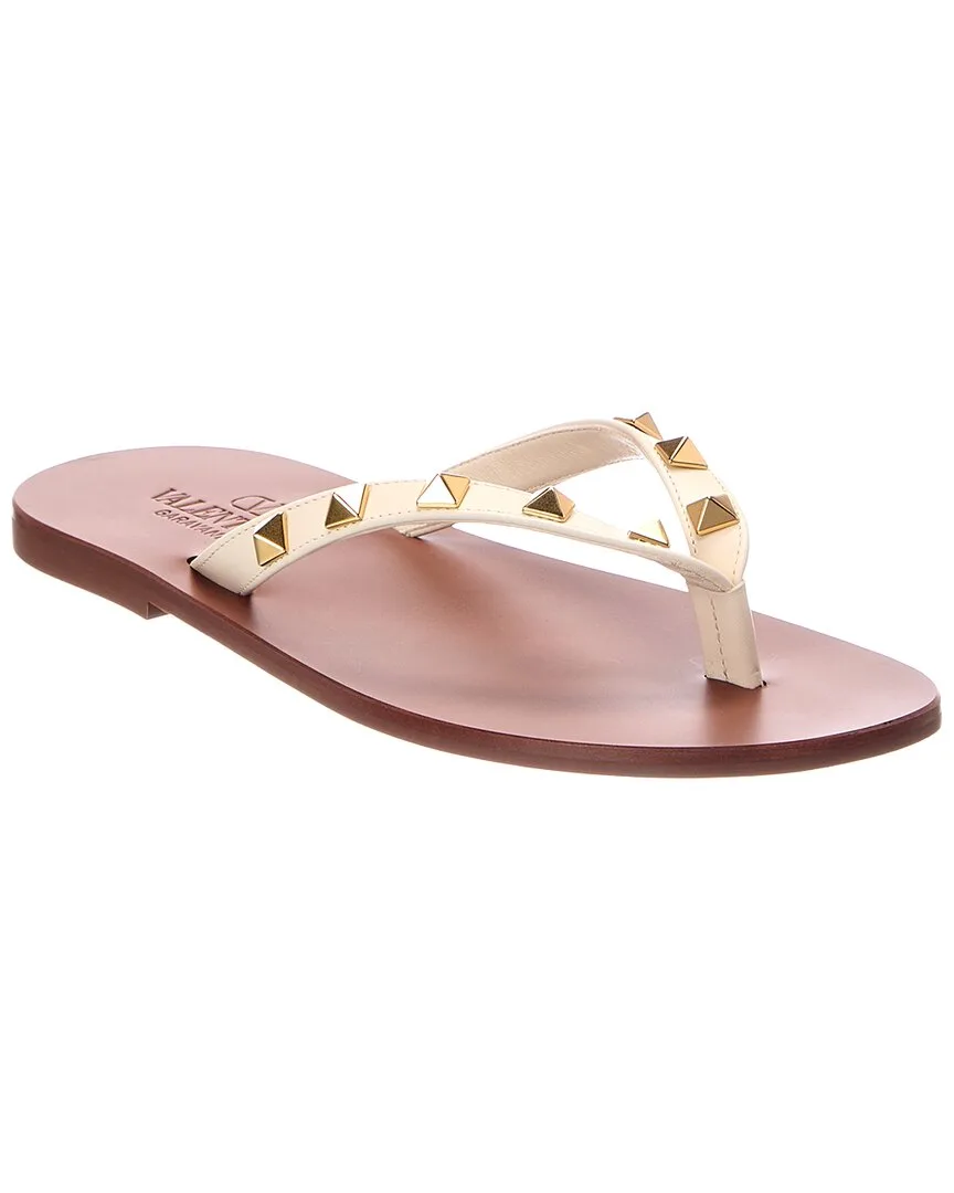 Rockstud Leather Sandal by Valentino
