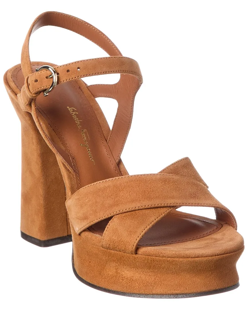 Suede Sandal by Ferragamo