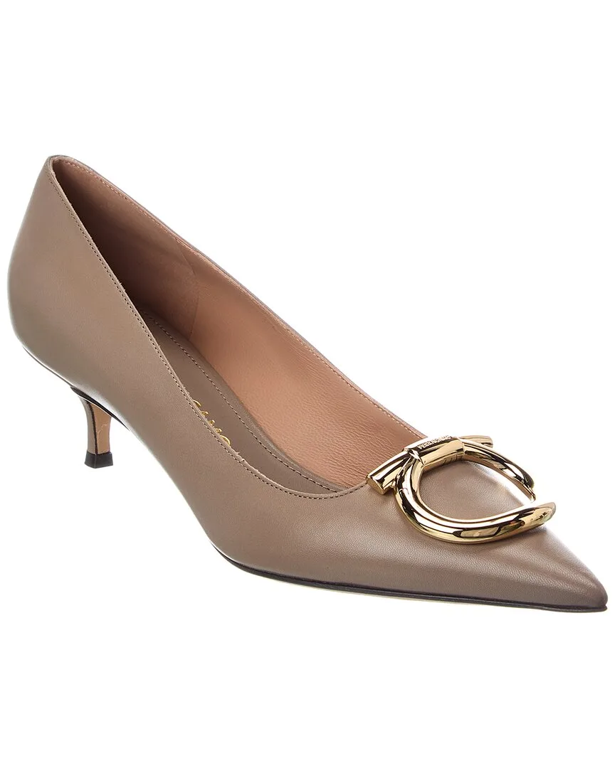 Lara Leather Pump by Ferragamo