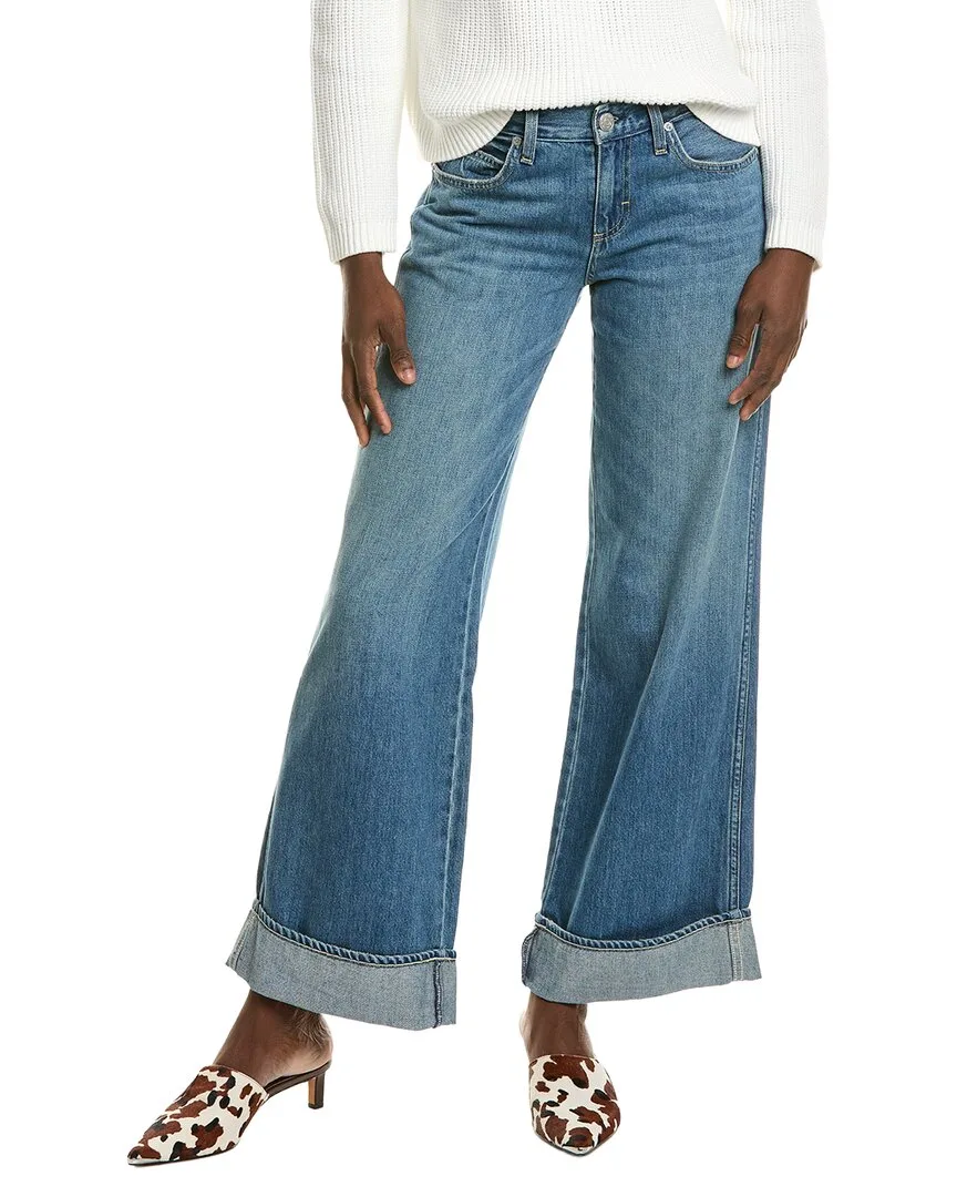 Sabine Cuff Twin Flame Wide Leg Jean by AMO
