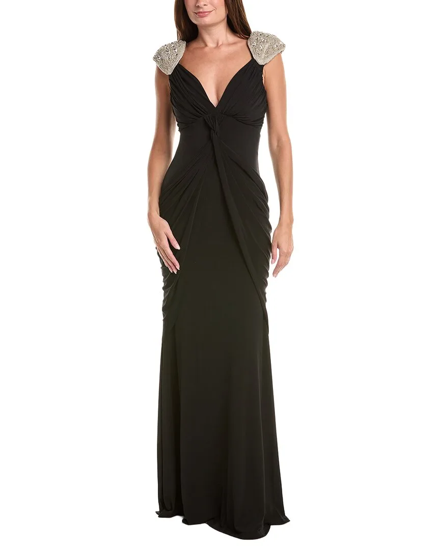 Solid Embellished Maxi Dress by Issue New York