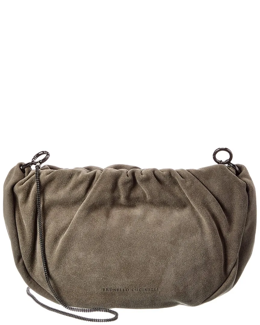 Suede Hobo Bag by Brunello Cucinelli