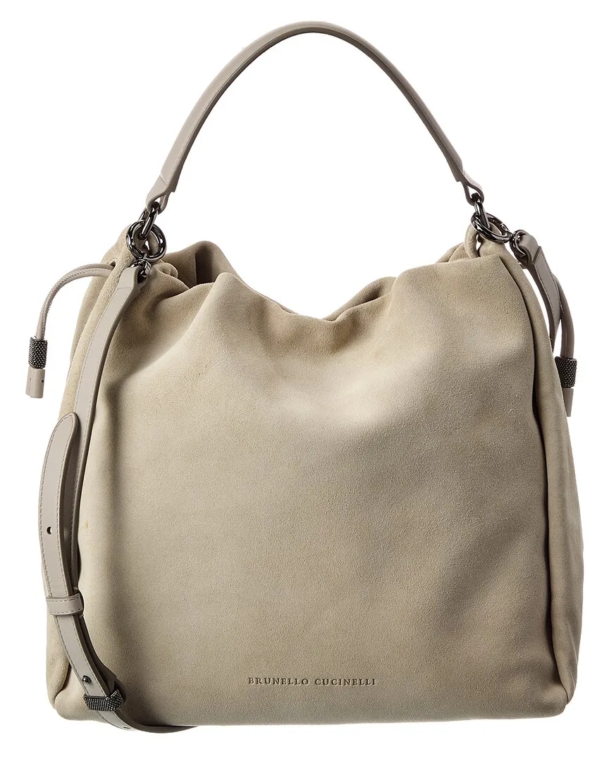 Suede Bucket Bag by Brunello Cucinelli