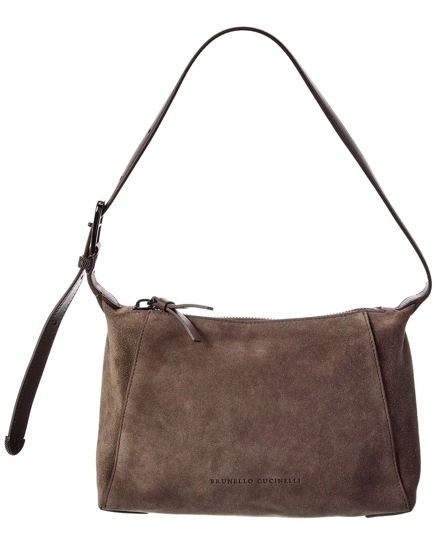 Suede Shoulder Bag by Brunello Cucinelli